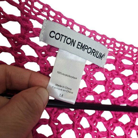 Cotton Emporium Granny Square Crocheted Pink Daisy Floral Cardigan M‎ - Picture 2 of 9